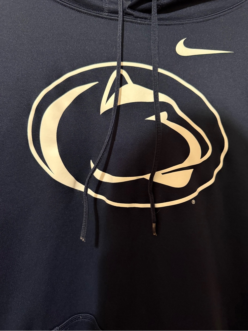 Nike Therma-FIT Penn State Nittany Lions Hoodie Men’s XL Navy PSU Pullover - Picture 3 of 4